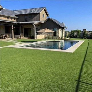 3 Ton 20 30 MM natürlicher künstlicher Teppich in flacher Form für den Außenbereich, angenehm für das Spielen von Kindern und Haustieren